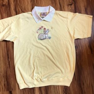 Vintage Collared Cat Shirt